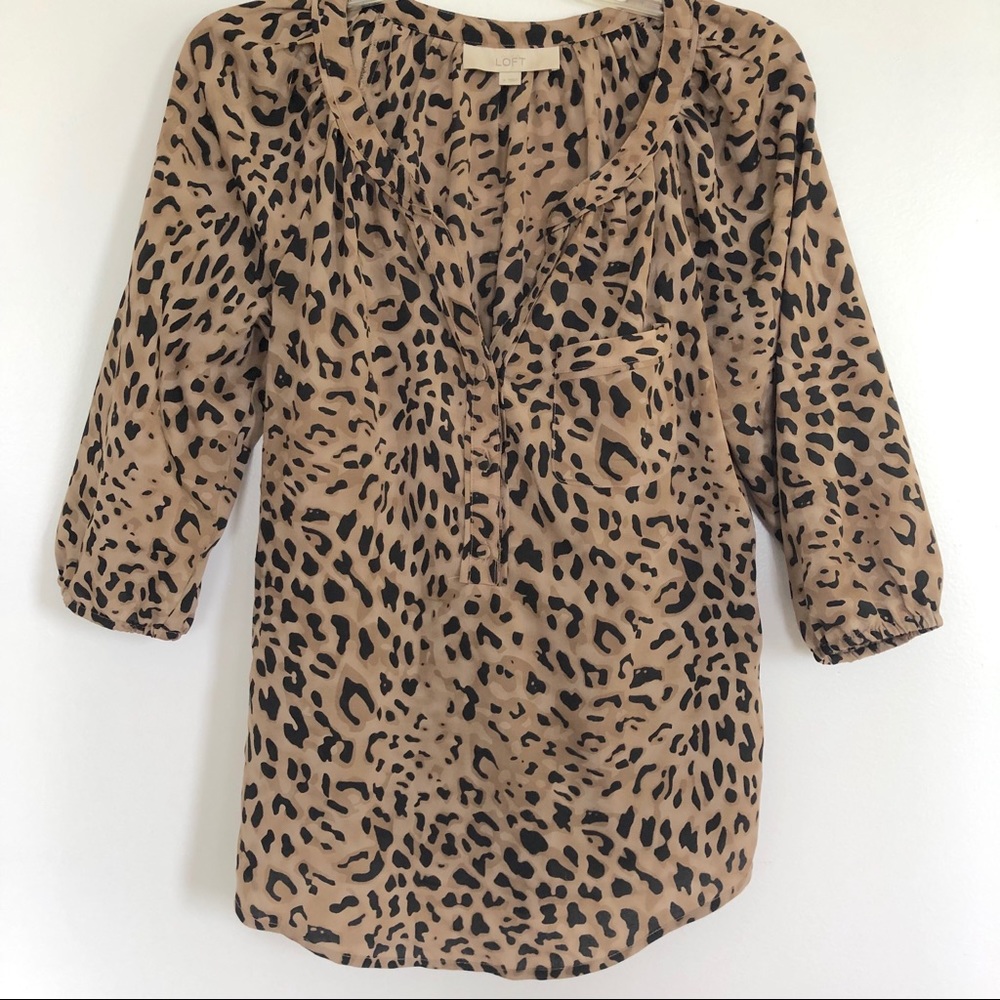 Loft Animal Print Blouse